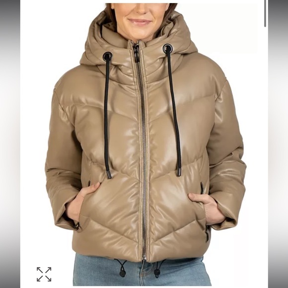 Love Token Hooded Puffer Jacket Size L Nwt